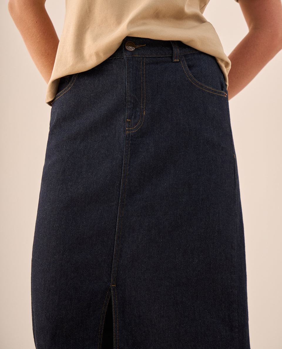 Falda Denim Larga Tiro Alto - Azul 34_449G003_AZU193924_4
