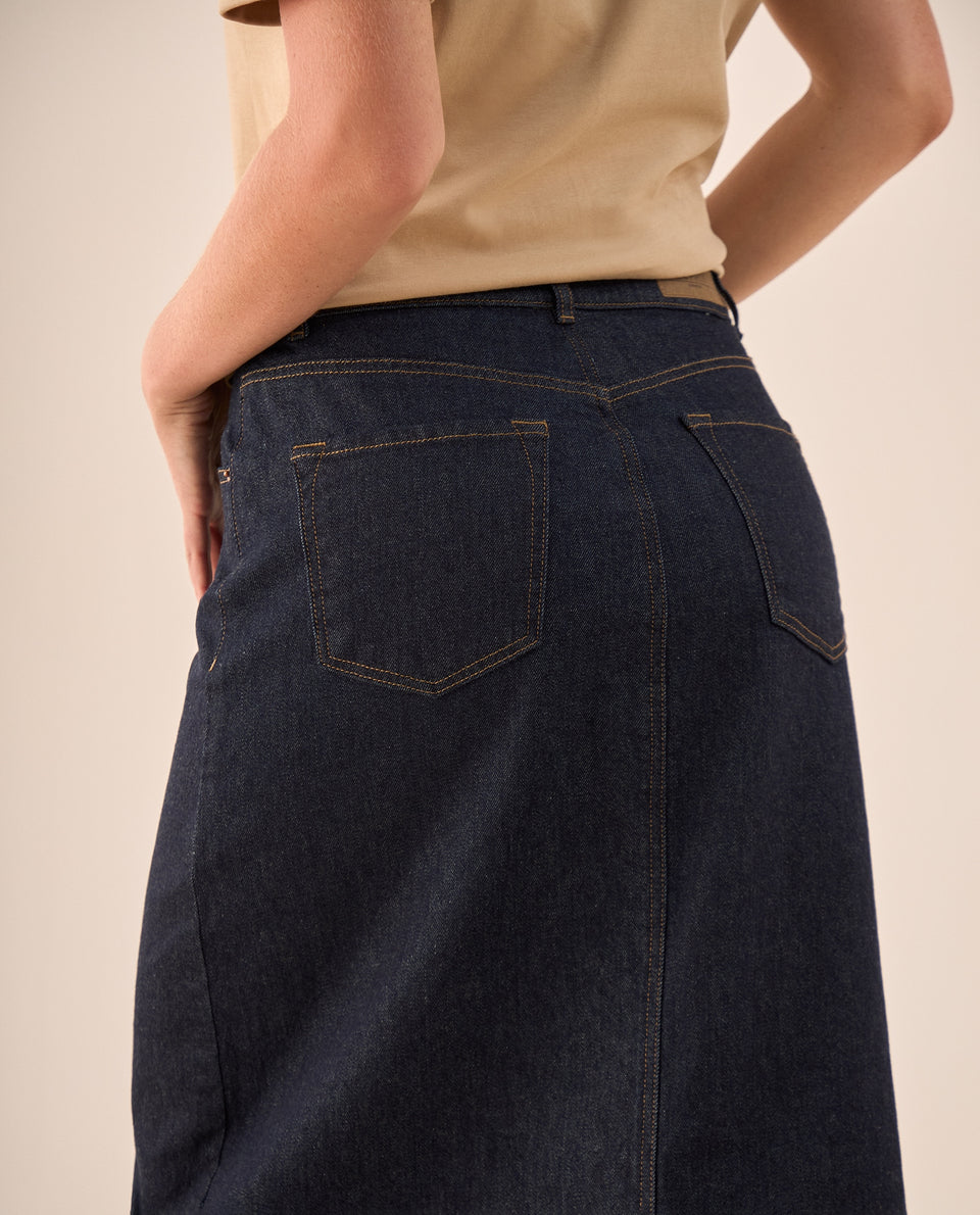Falda Denim Larga Tiro Alto - Azul 34_449G003_AZU193924_6
