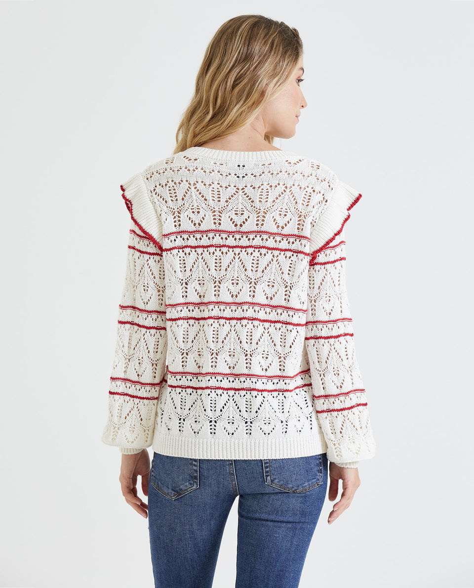 Suéter con bolero en hombros para mujer - Crudo 34_462E203_A00948_6