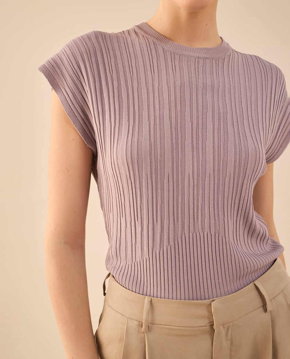 Camisa tejida de diseño cerrado - Morado 34_462G203_MOR163812_6