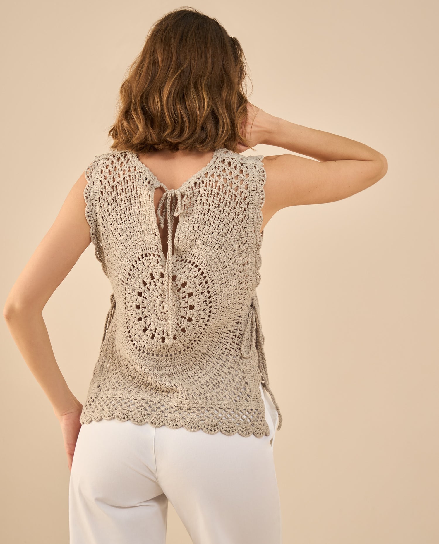 Chaleco tejido para mujer - Gris