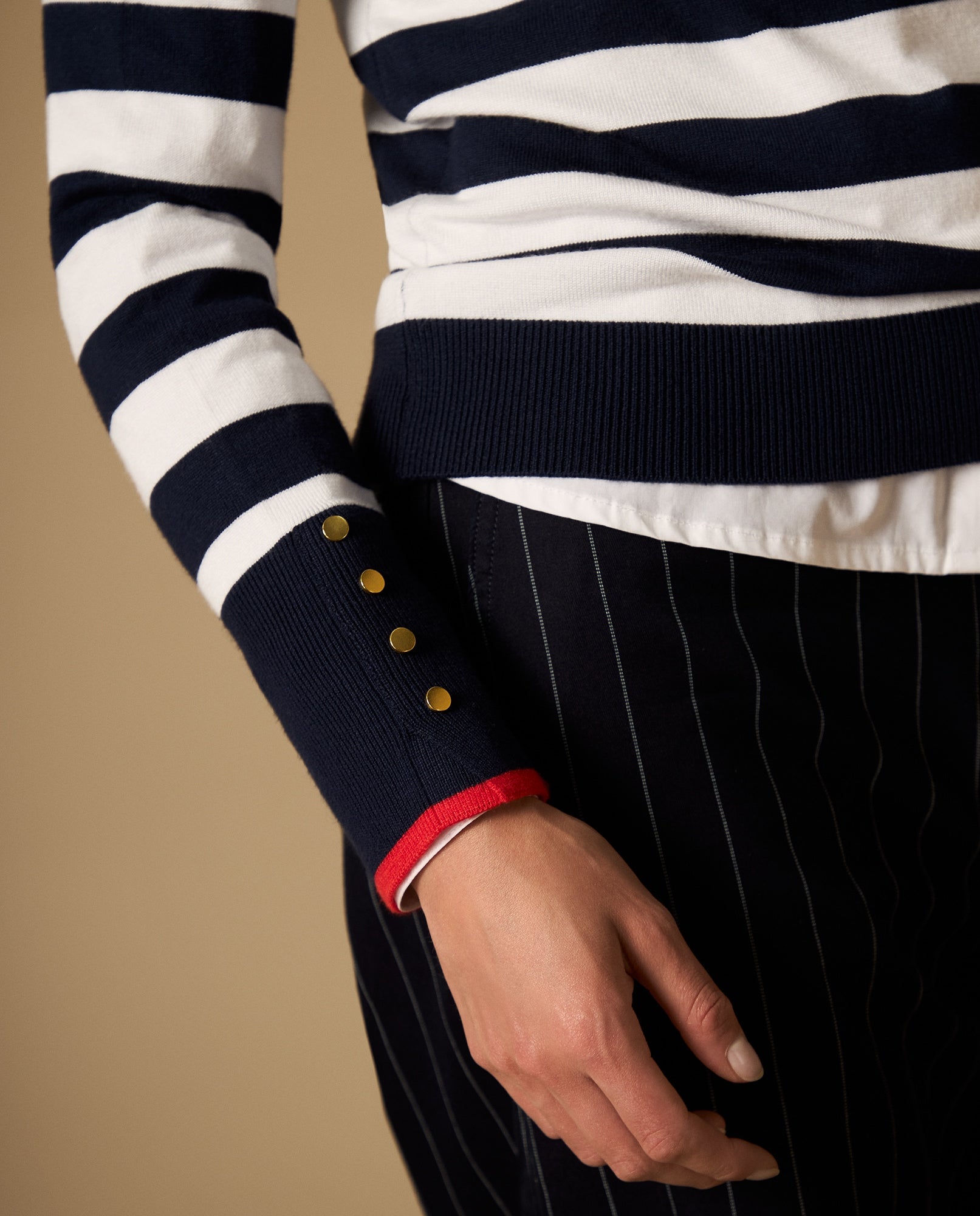 Suéter tejido estilo cardigan con hombro caído - Azul 34_462H200_AZU175126_4