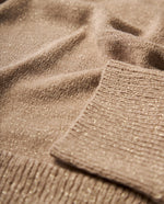 Suéter tejido cardigan con escote V y brillo sutil - Beige