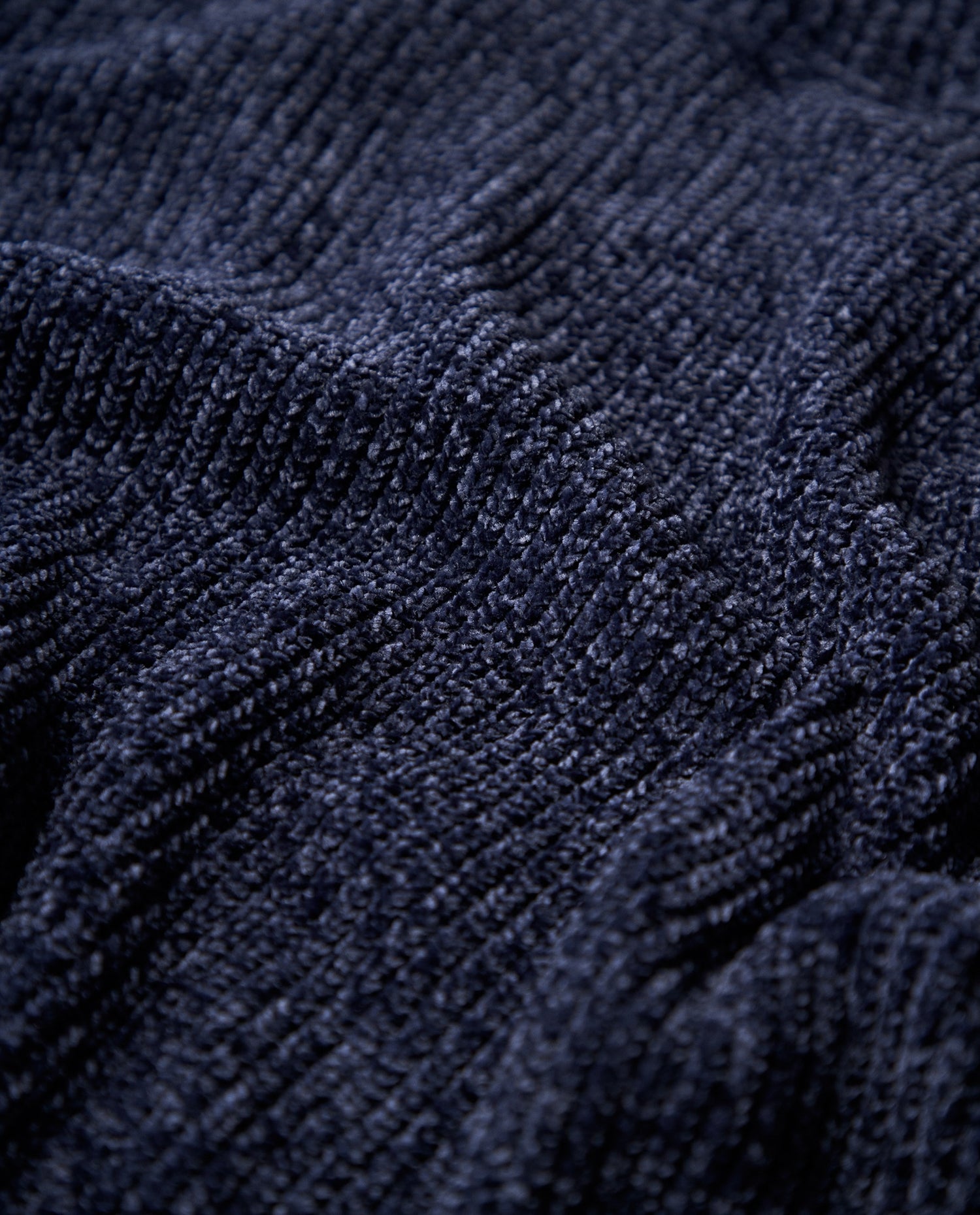 Suéter tejido cuello alto con textura acanalada - Azul