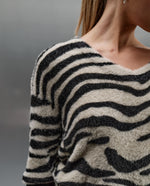 Suéter Tejido Cuello V - Crudo