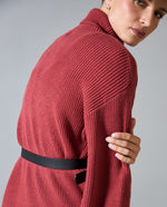 Suéter tejido cuello alto - Rojo