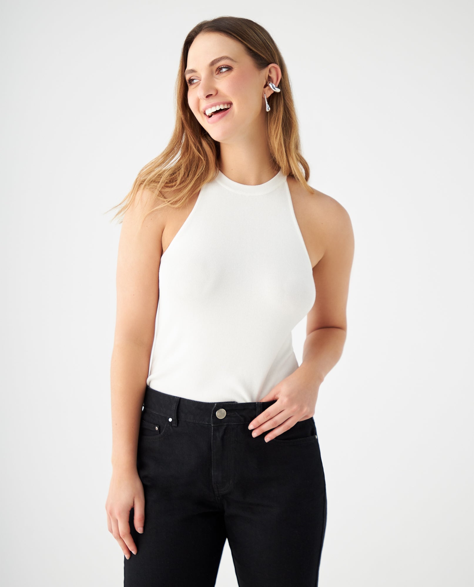 Camiseta tejida para mujer - Crudo 34_469F201_CRU111001_5