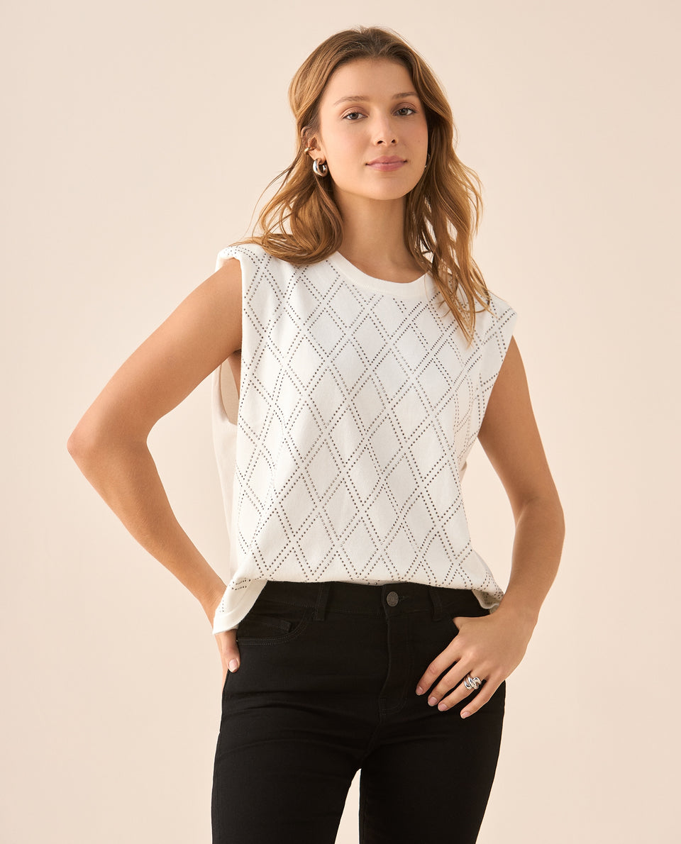 Camisa tejida manga sisa para mujer - Amarillo 34_469F211_AMA140760_3