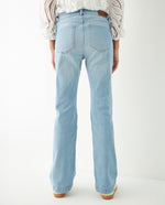 Jean Flare cinco bolsillos para mujer - Azul