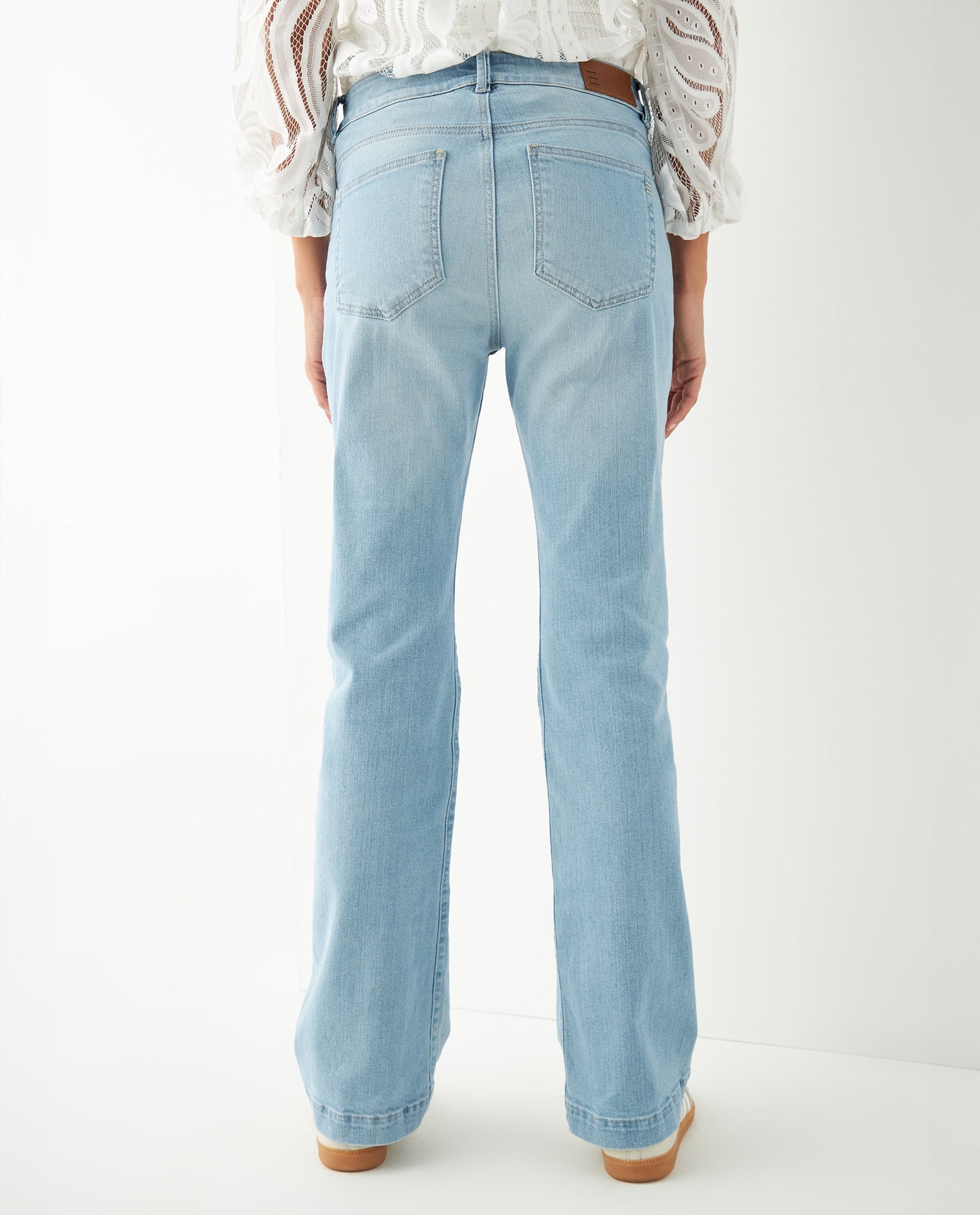 Jean Flare cinco bolsillos para mujer - Azul