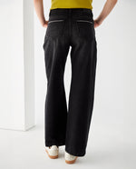 Jean con apliques brillantes para mujer - Negro