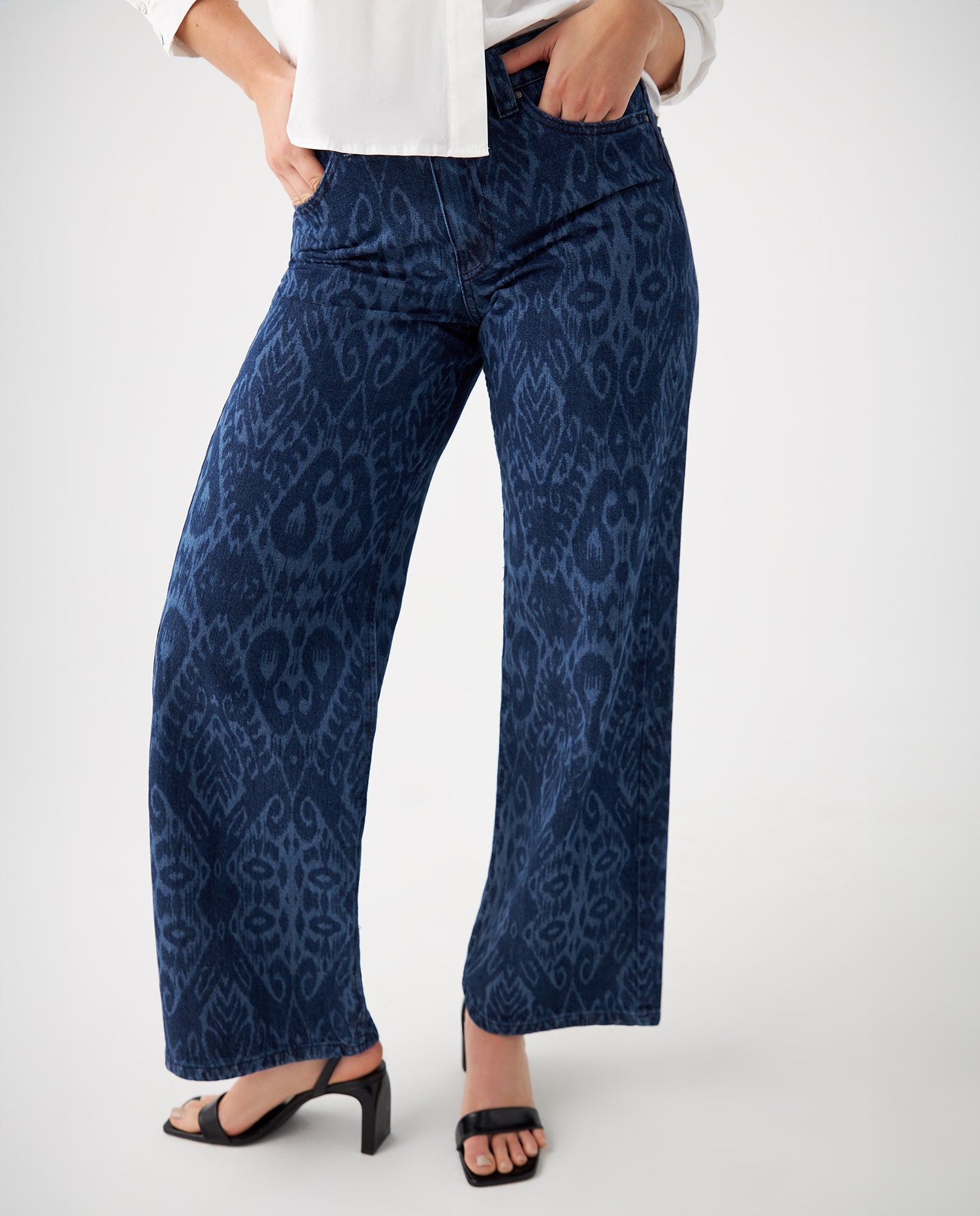 Jean Wide Leg tono oscuro para mujer - Azul