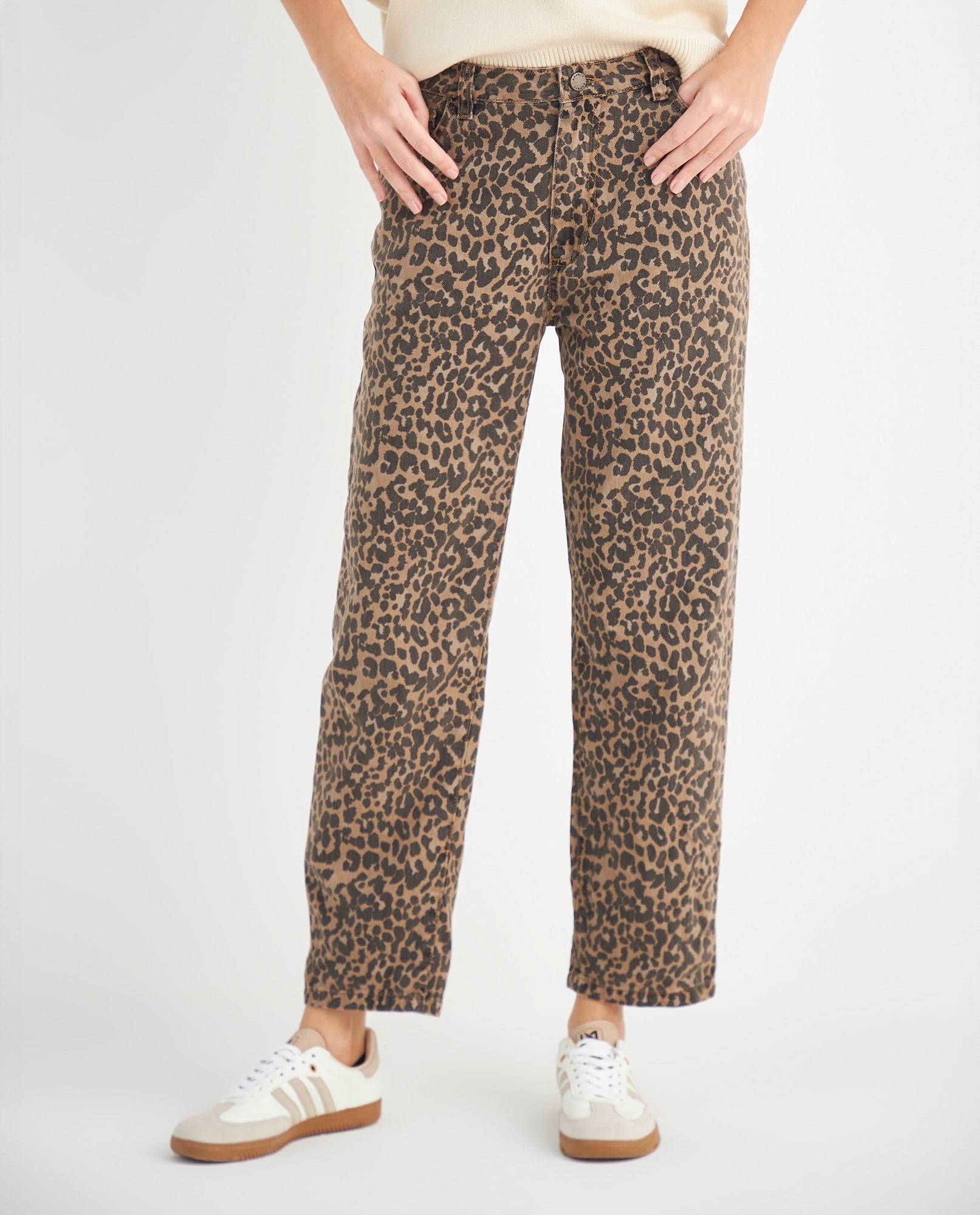 Pantalón en animal print para mujer - Café 34_472F100_CAF161334_3