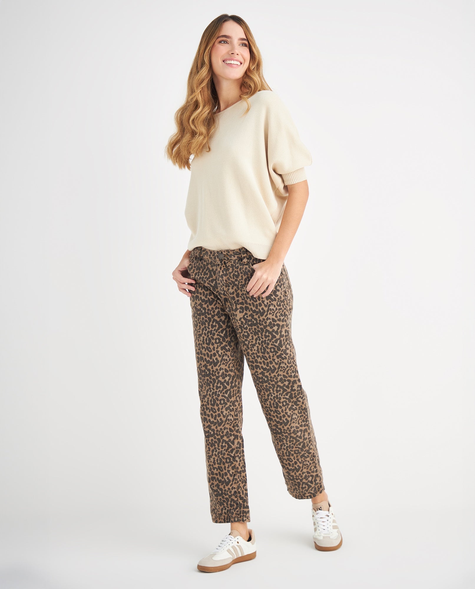 Pantalón en animal print para mujer - Café 34_472F100_CAF161334_6