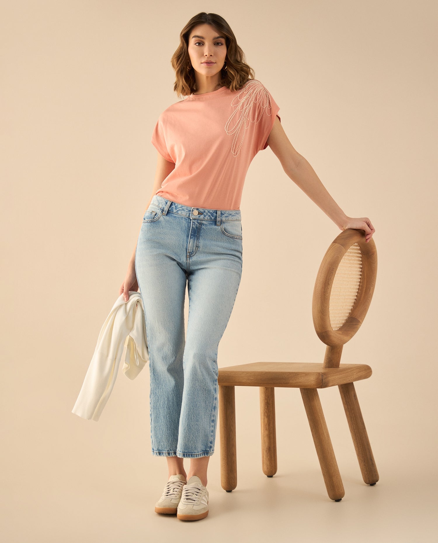 Jean Boot Cut tono claro para mujer - Azul