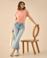 Jean Boot Cut tono claro para mujer - Azul