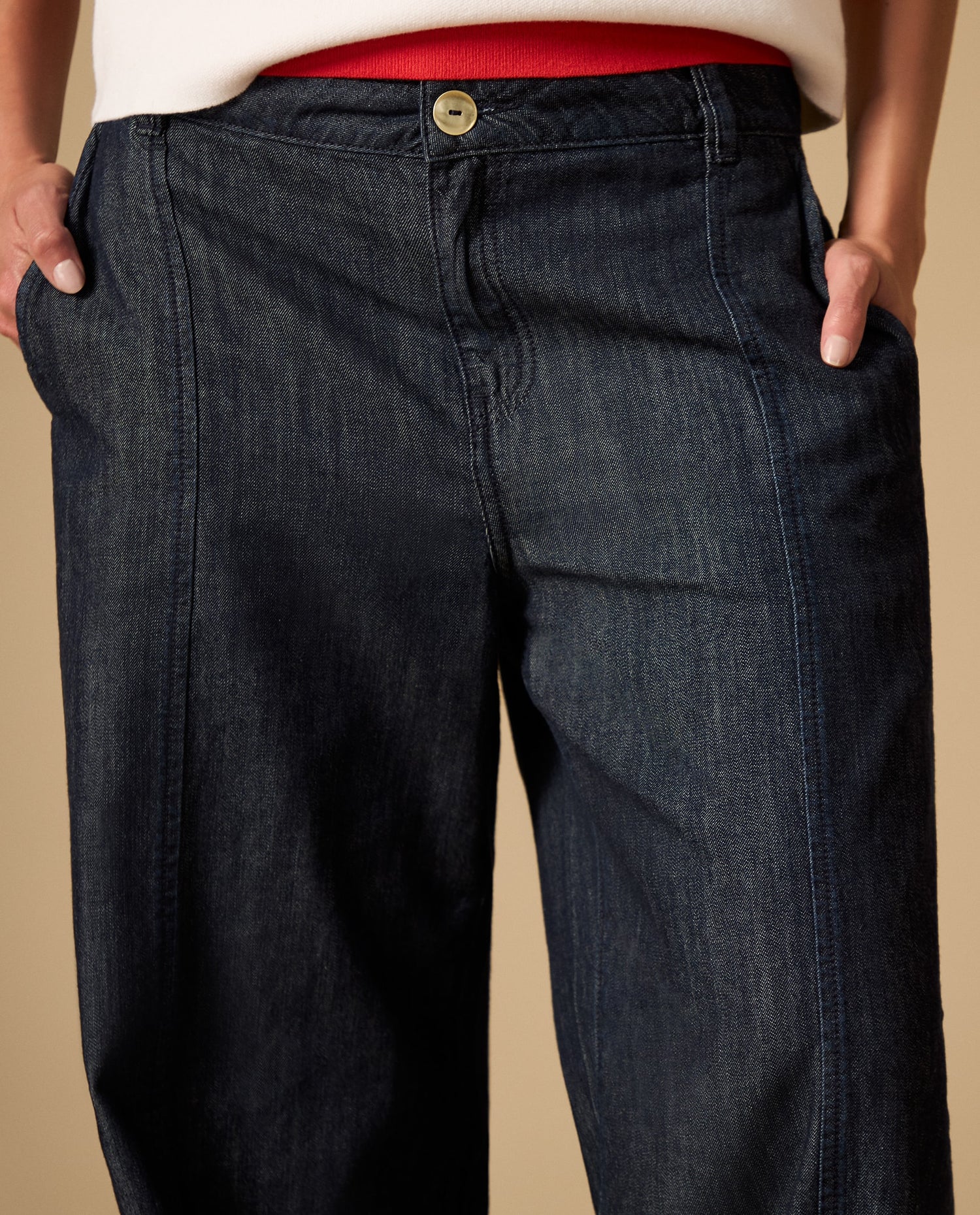 Jean liviano tipo wide leg - Azul