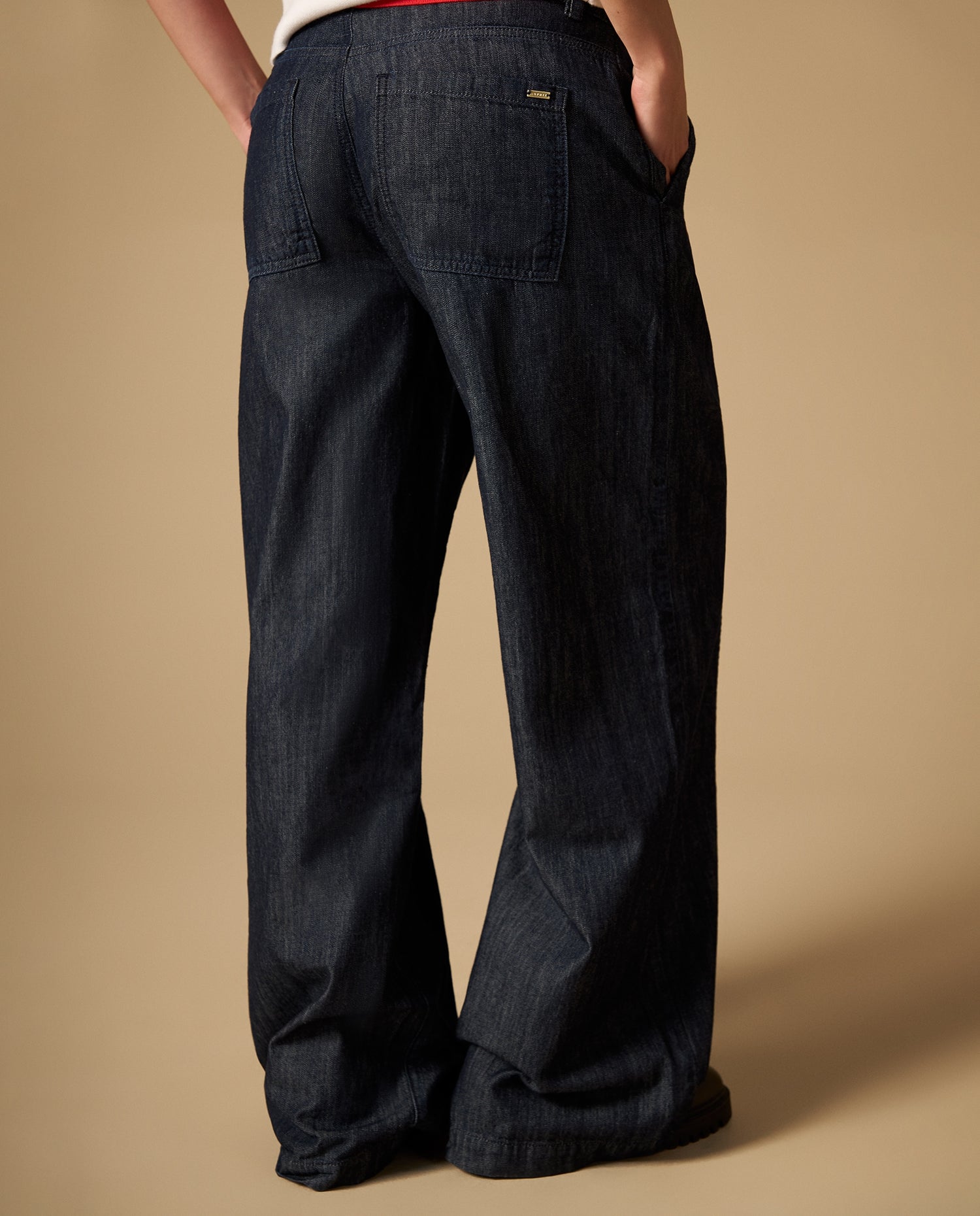 Jean liviano tipo wide leg - Azul