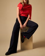 Jean liviano wide leg 100% algodón - Azul