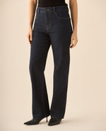 Jean Straight tono oscuro para mujer  - Azul