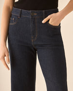 Jean Straight tono oscuro para mujer  - Azul