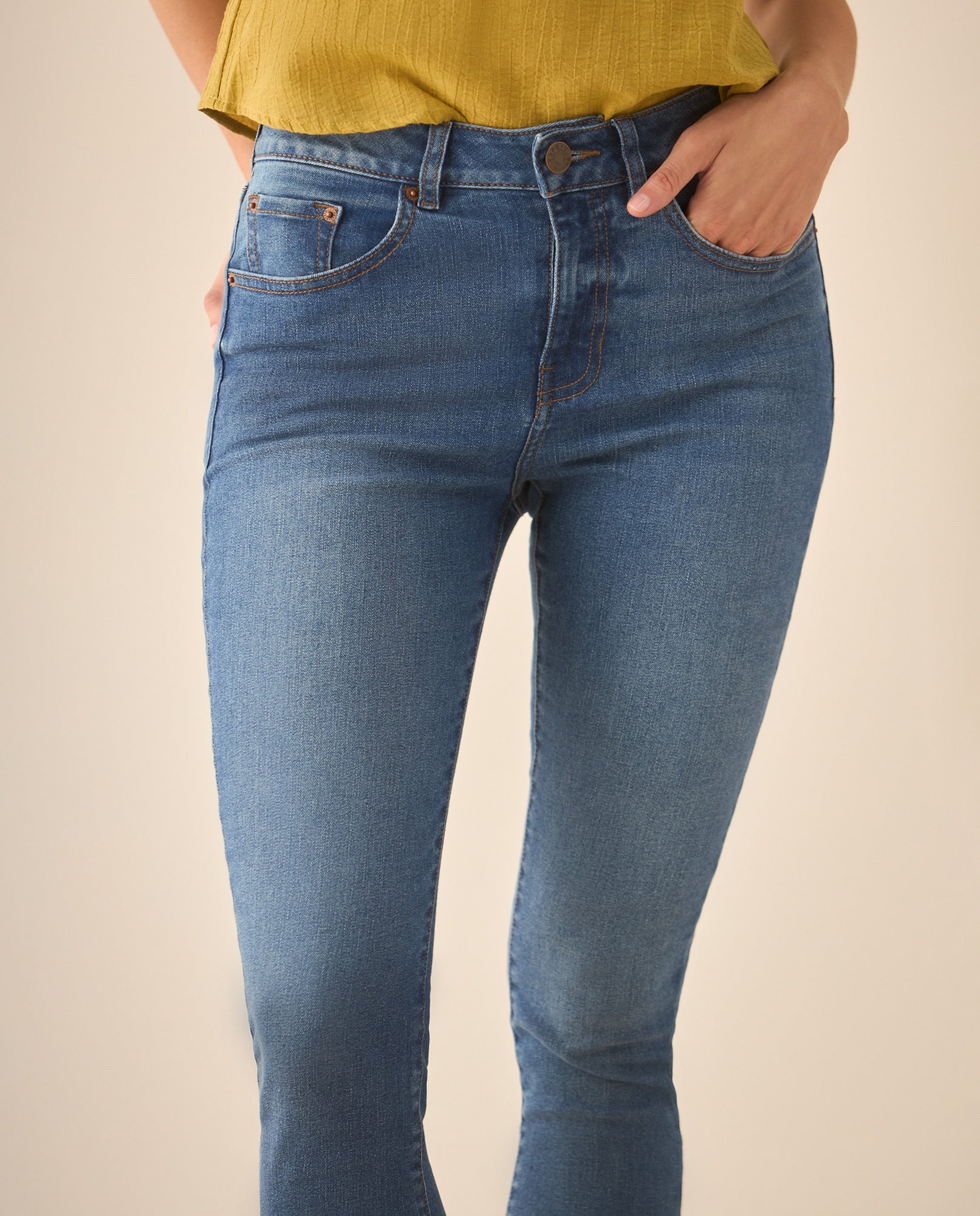 Jean Skinny cinco bolsillos para mujer  - Azul 34_473G001_AZU174027_4