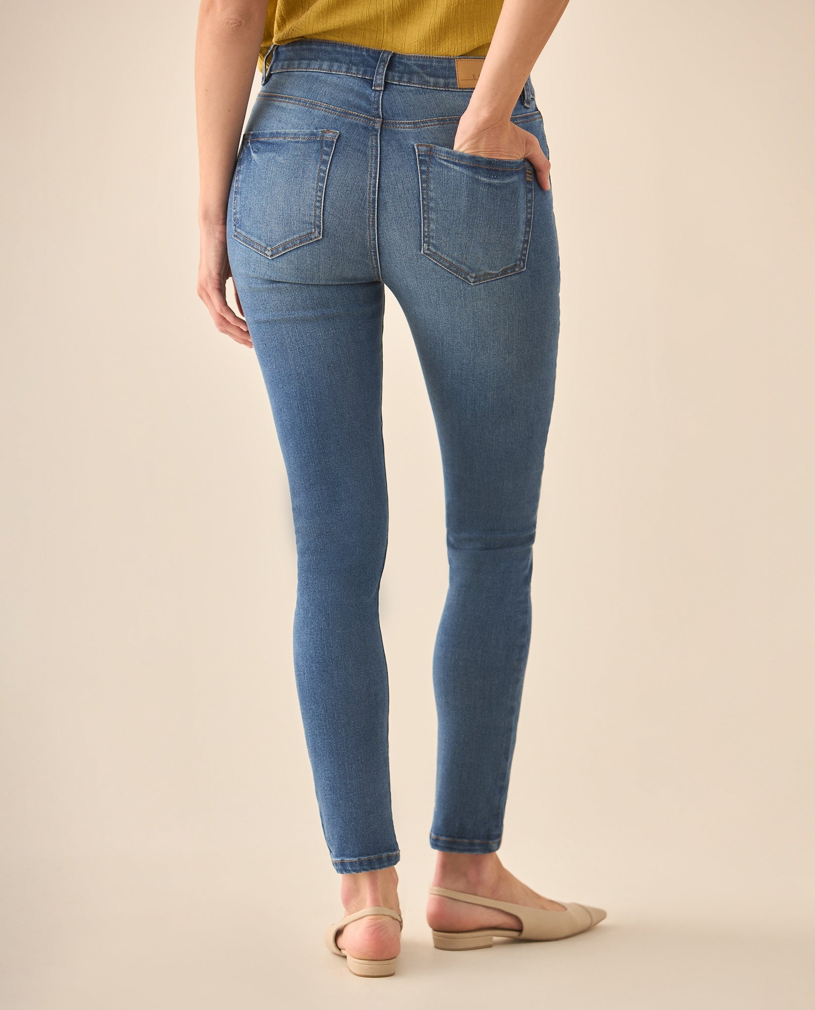 Jean Skinny cinco bolsillos para mujer  - Azul 34_473G001_AZU174027_5