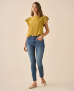 Jean Skinny cinco bolsillos para mujer  - Azul