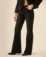 Jean Flare bota amplia para mujer - Negro