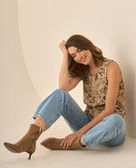 Jean Straight tono claro para mujer   - Azul