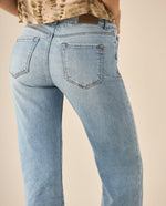 Jean Straight tono claro para mujer   - Azul