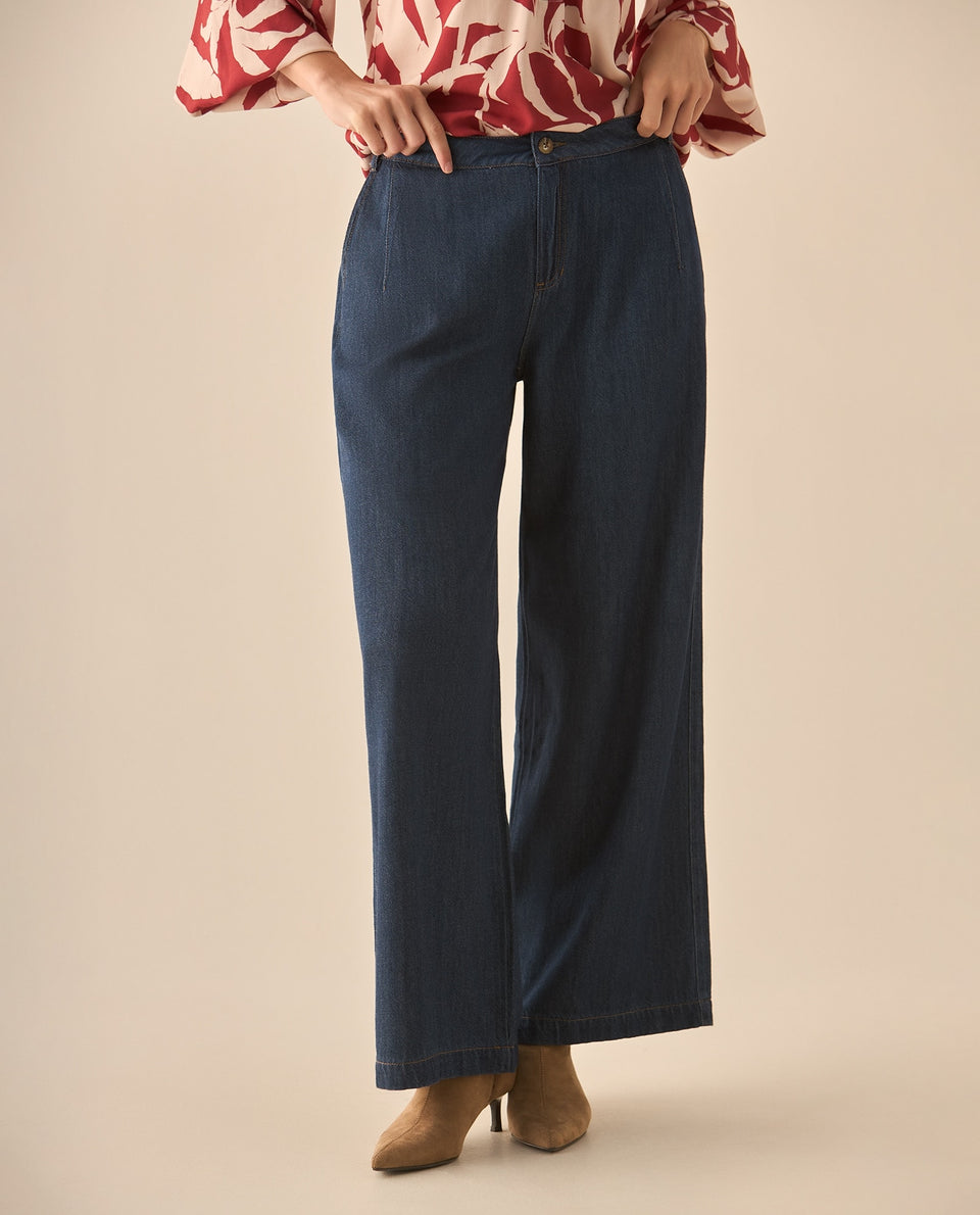 Jean Wide leg con pinzas para mujer  - Azul 34_473G006_AZU193933_3