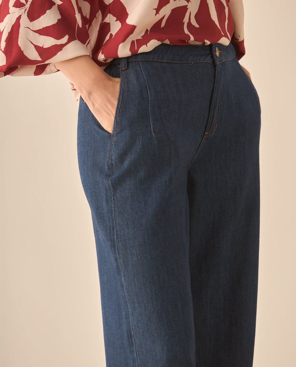 Jean Wide leg con pinzas para mujer  - Azul 34_473G006_AZU193933_4