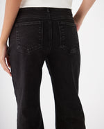 Jean Bootcut black denim para mujer - Negro