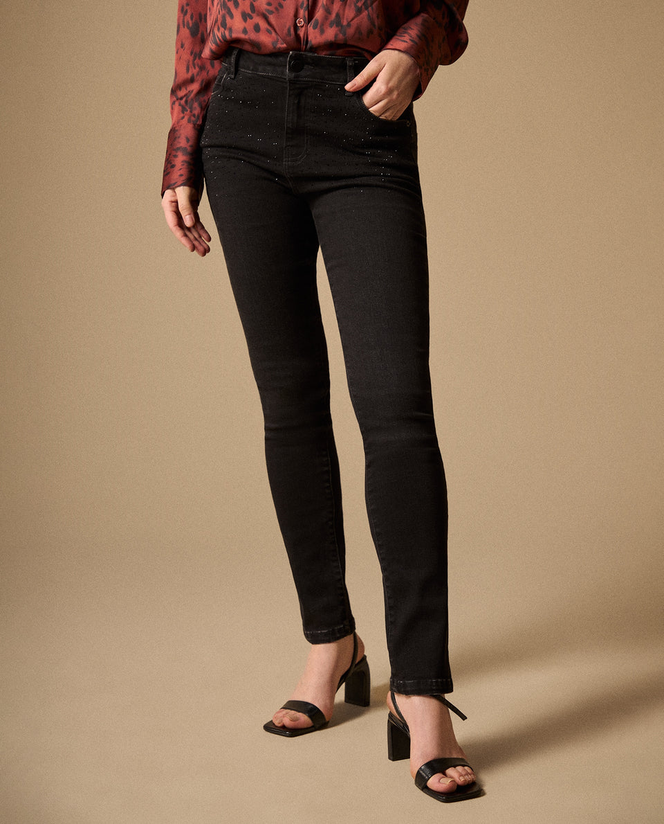 Jean Slim Negro con Detalles Brillantes - Negro 34_479G004_NEG193909_3