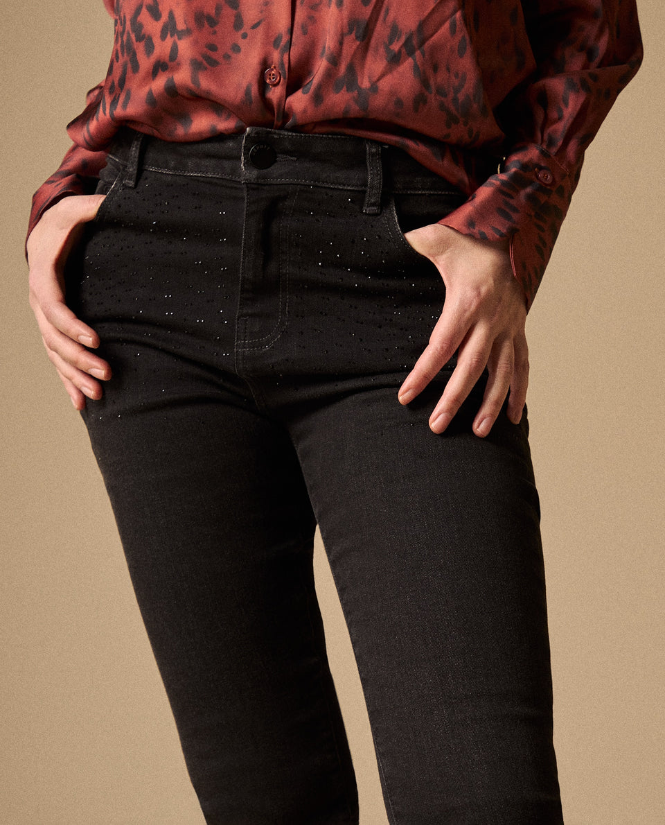 Jean Slim Negro con Detalles Brillantes - Negro 34_479G004_NEG193909_4