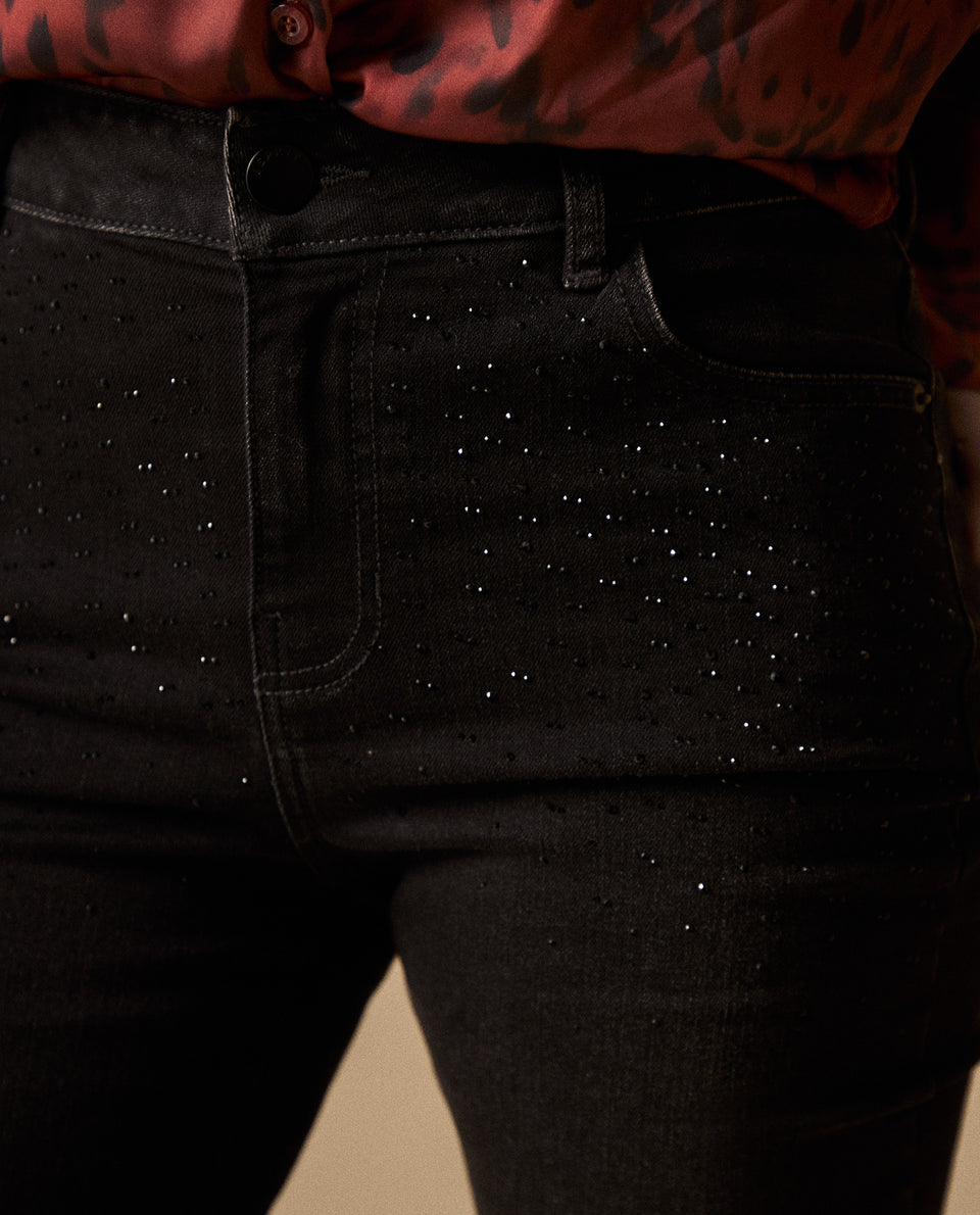 Jean Slim Negro con Detalles Brillantes - Negro 34_479G004_NEG193909_5