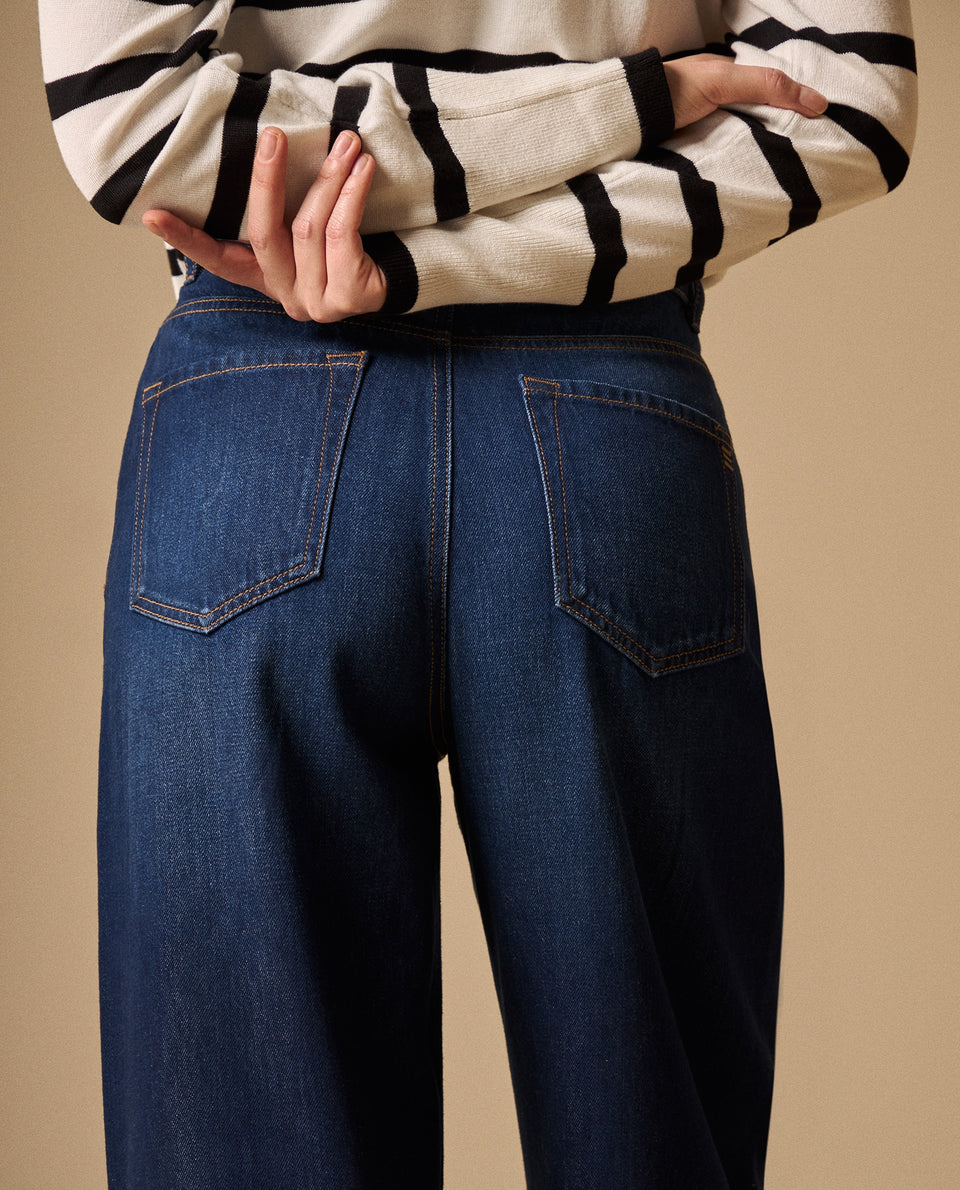 Jean Wide Leg Azul Oscuro Tiro Alto - Azul 34_479G007_AZU193933_5