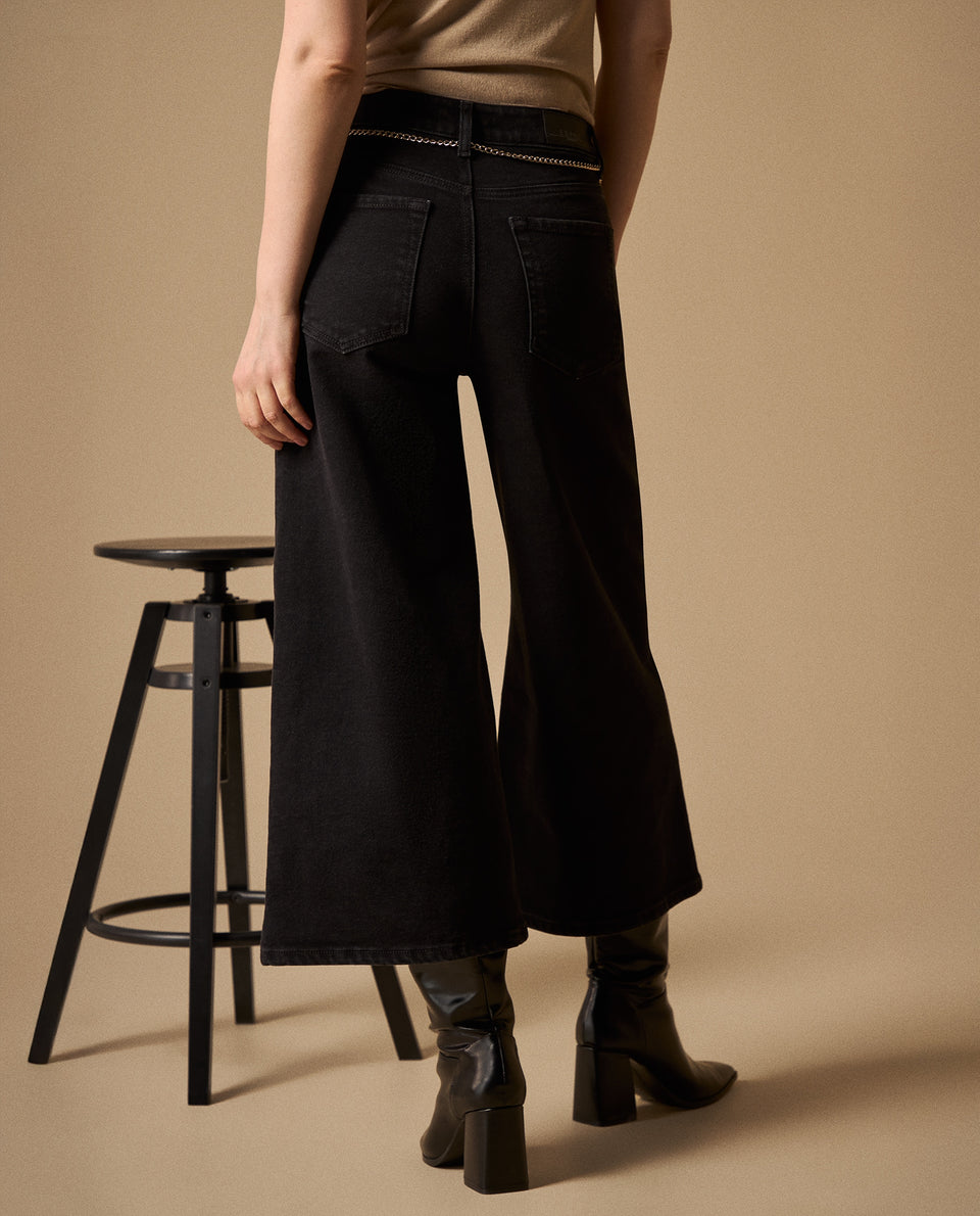 Jean Culotte Negro con Cadena Decorativa - Negro 34_479G010_NEG193909_5