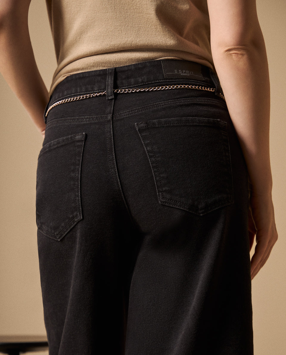 Jean Culotte Negro con Cadena Decorativa - Negro 34_479G010_NEG193909_6