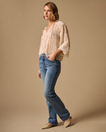 Jean Straight Azul Oscuro con Lavado Stone Wash - Azul