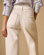 Jean Wide Leg Blanco Tiro Alto - Blanco