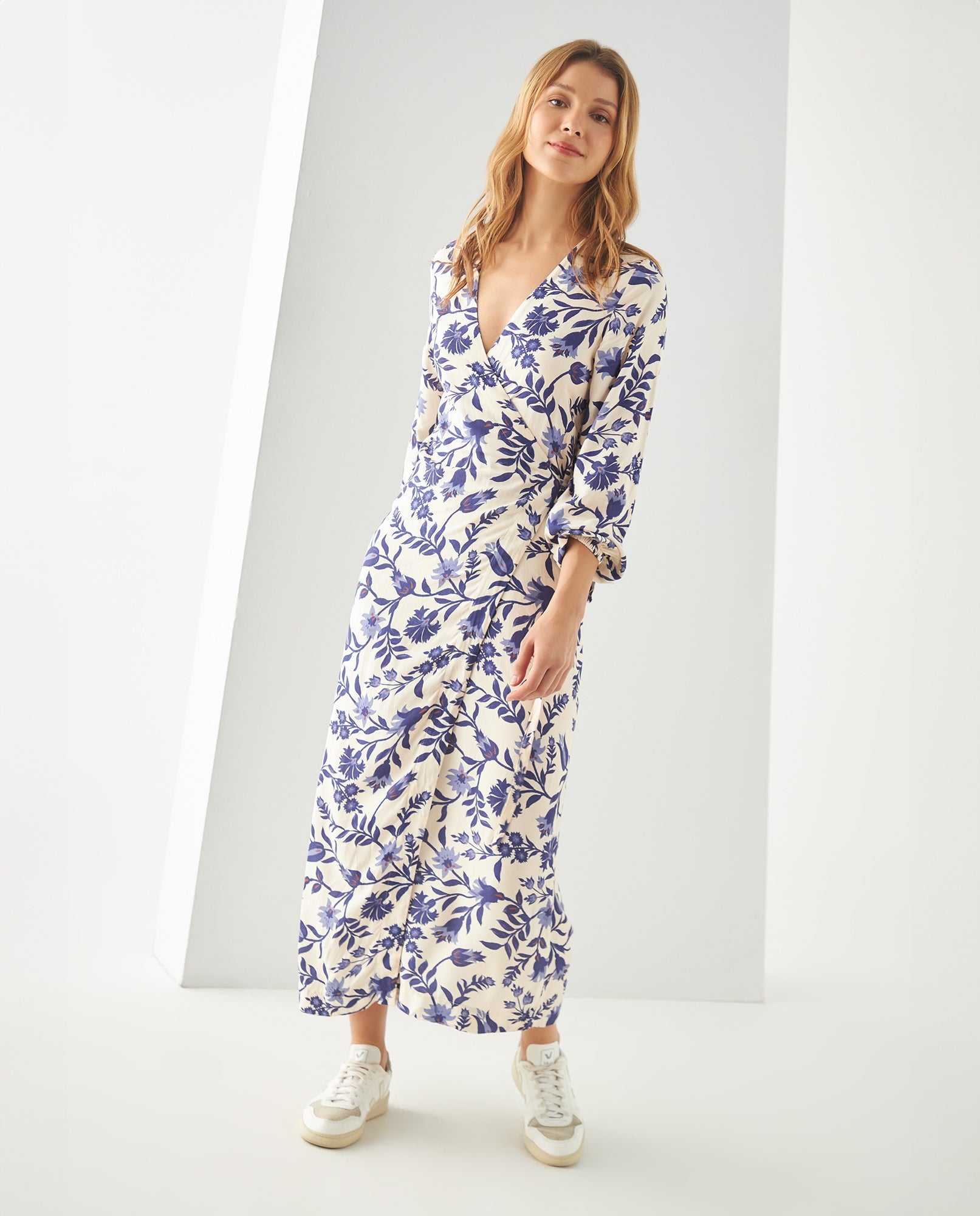 Vestido manga larga para mujer - Azul 34_491F010_AZU193935_0