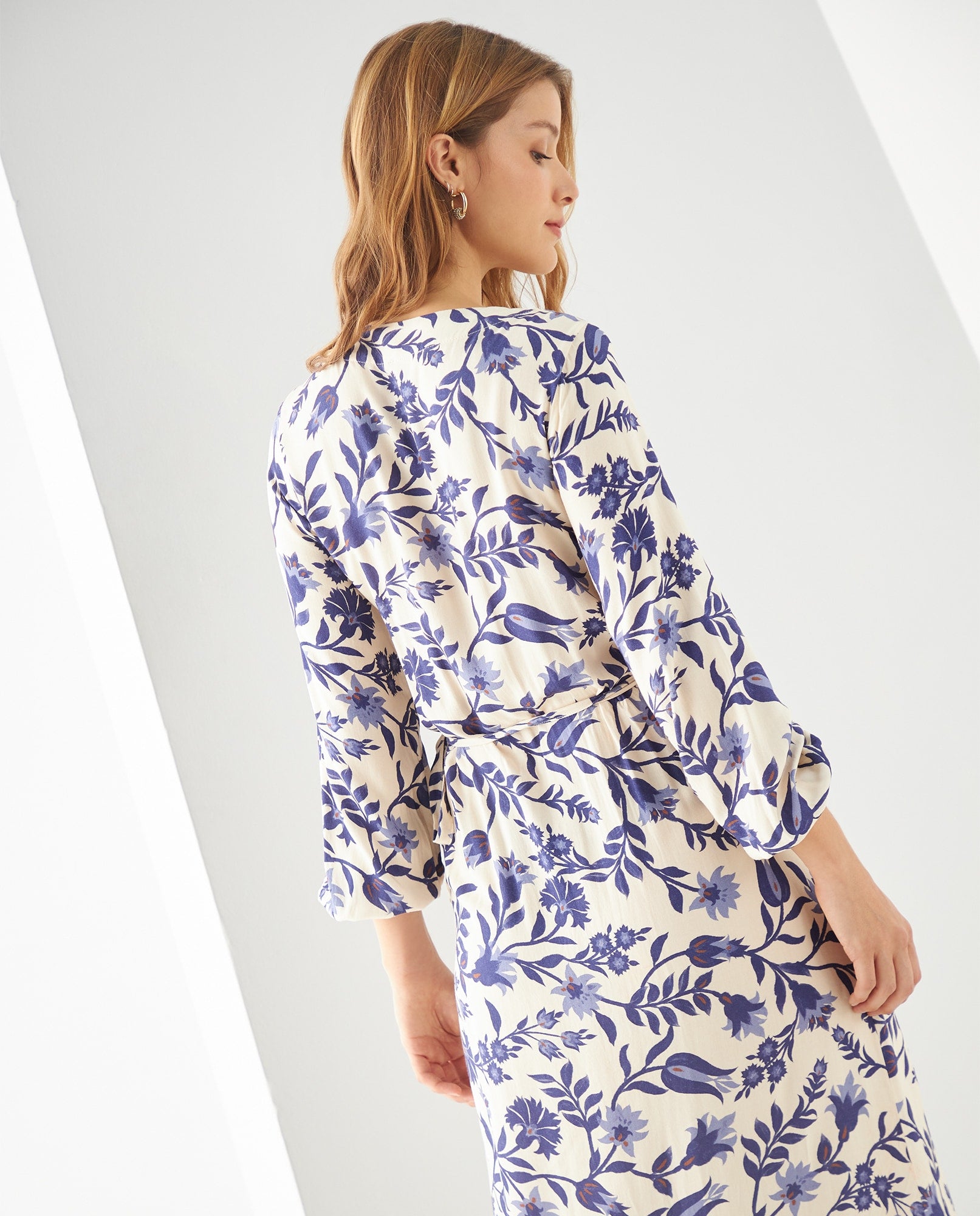 Vestido manga larga para mujer - Azul 34_491F010_AZU193935_4