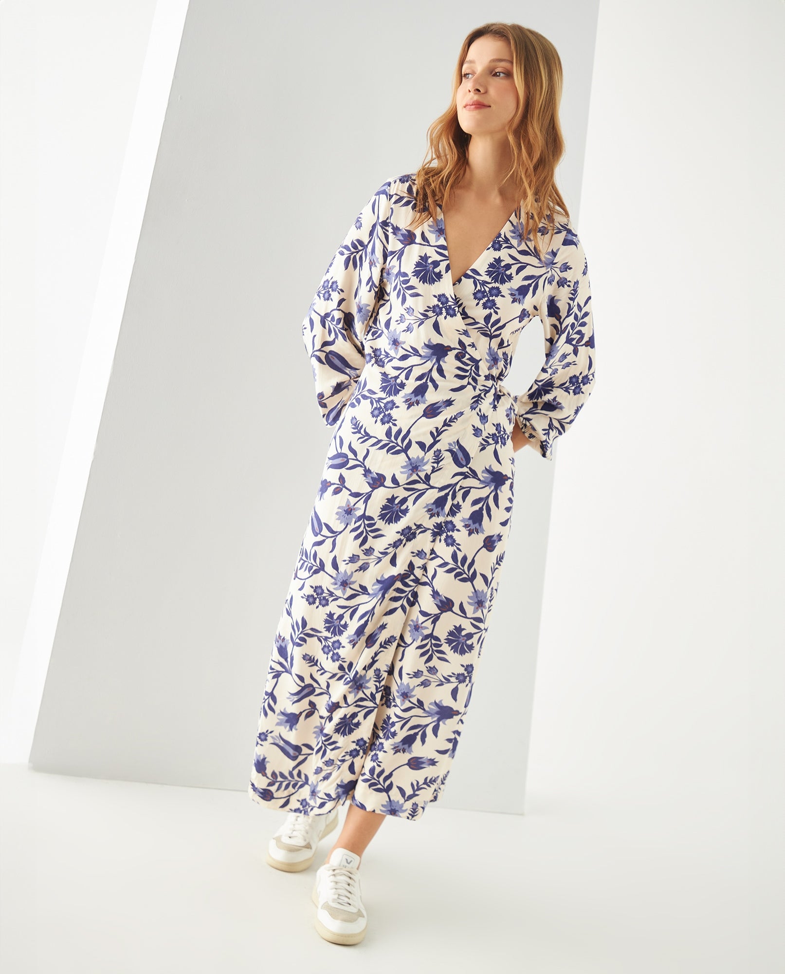 Vestido manga larga para mujer - Azul 34_491F010_AZU193935_6