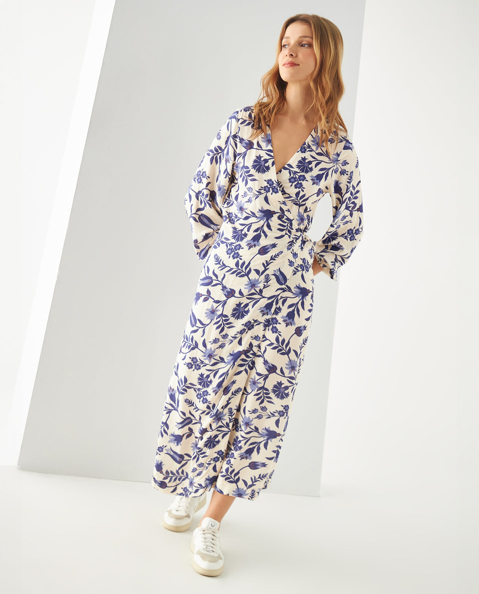 Vestido manga larga para mujer - Azul 34_491F010_AZU193935_6