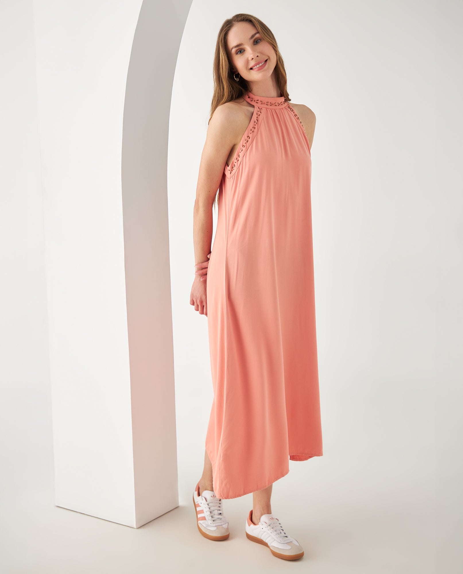 Vestido con apliques decorativos para mujer - Rosa 34_492F001_ROS161329_6