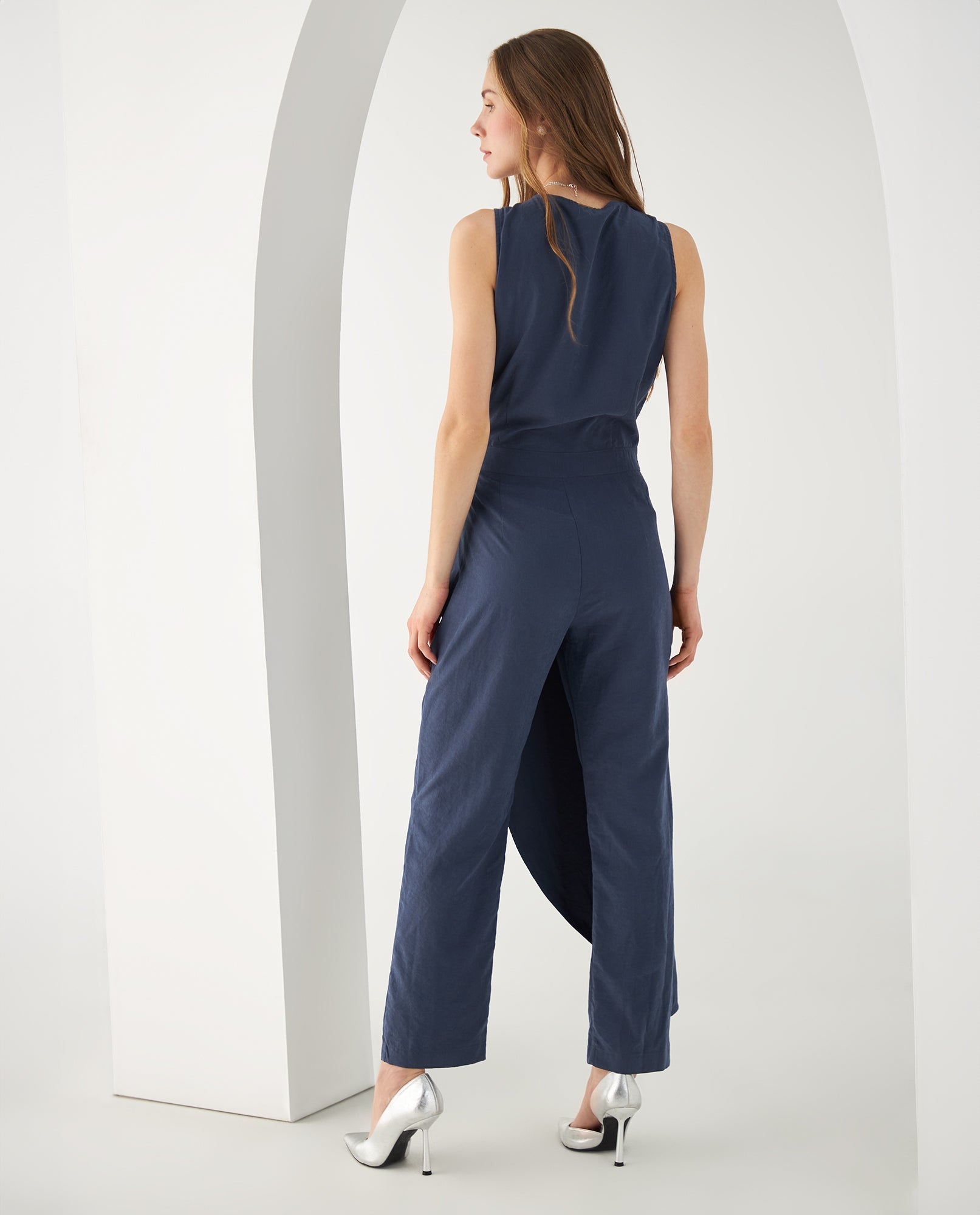 Enterizo de pantalón largo para mujer - Azul 34_492F006_AZU193923_4