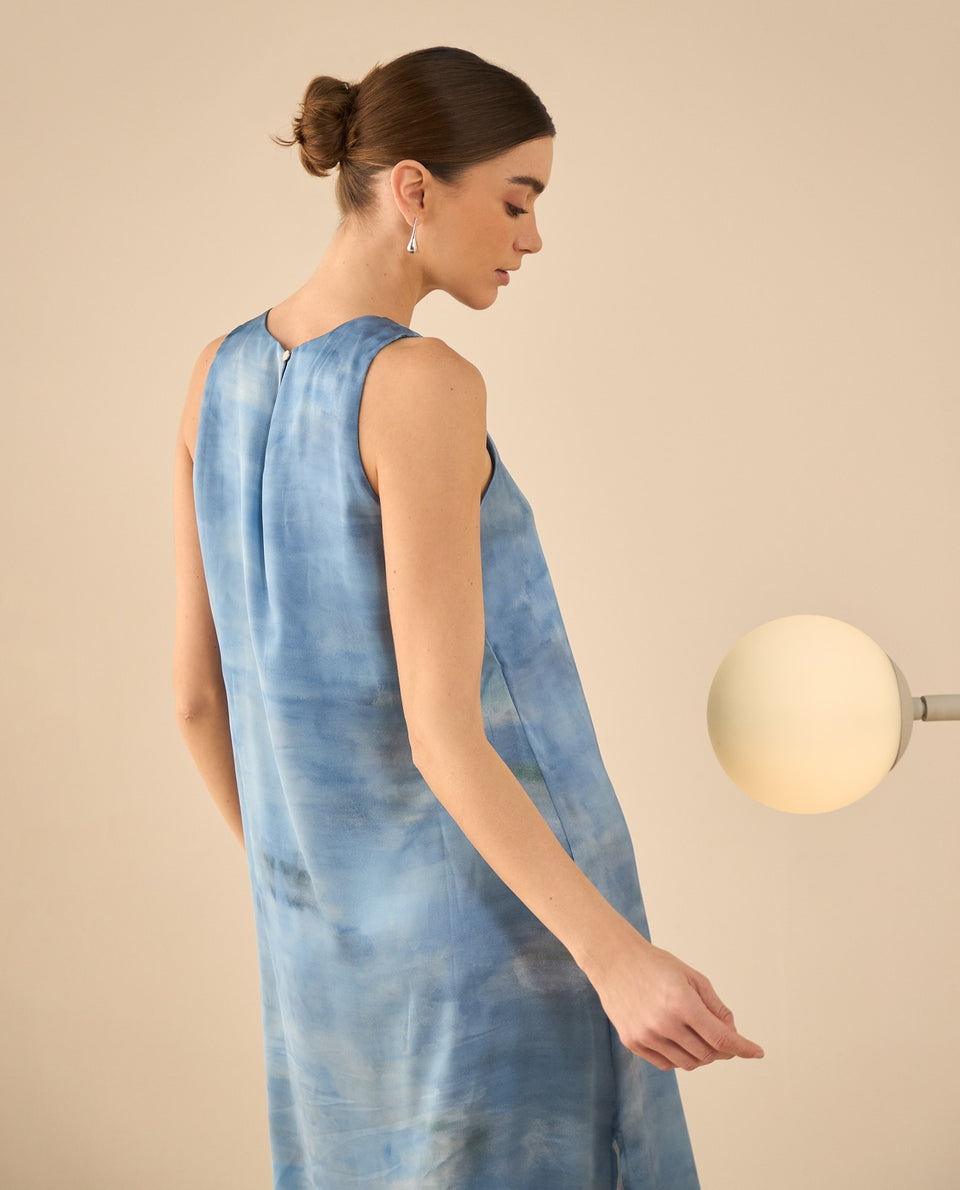 Vestido largo tipo satín para mujer - Azul 34_492G001_AZU134304_7