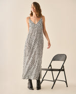 Vestido con estampado de animal print para mujer - Blanco